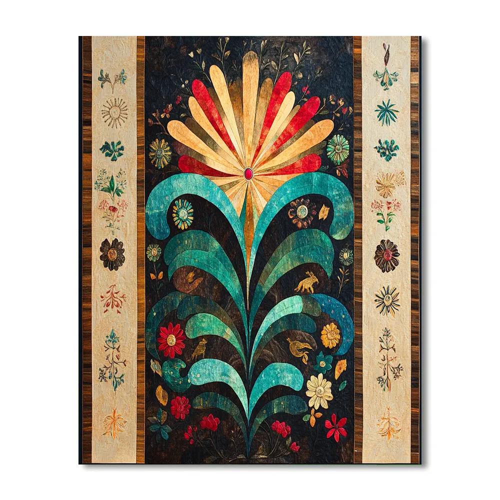 Frida Kahlo Inspired Volcanic Heartbeat Aurora Paint by numbers art