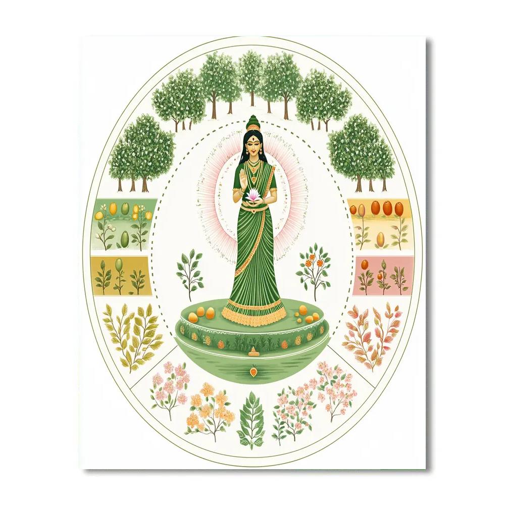 Parvati Of The Four Season Orchard Paint by numbers art