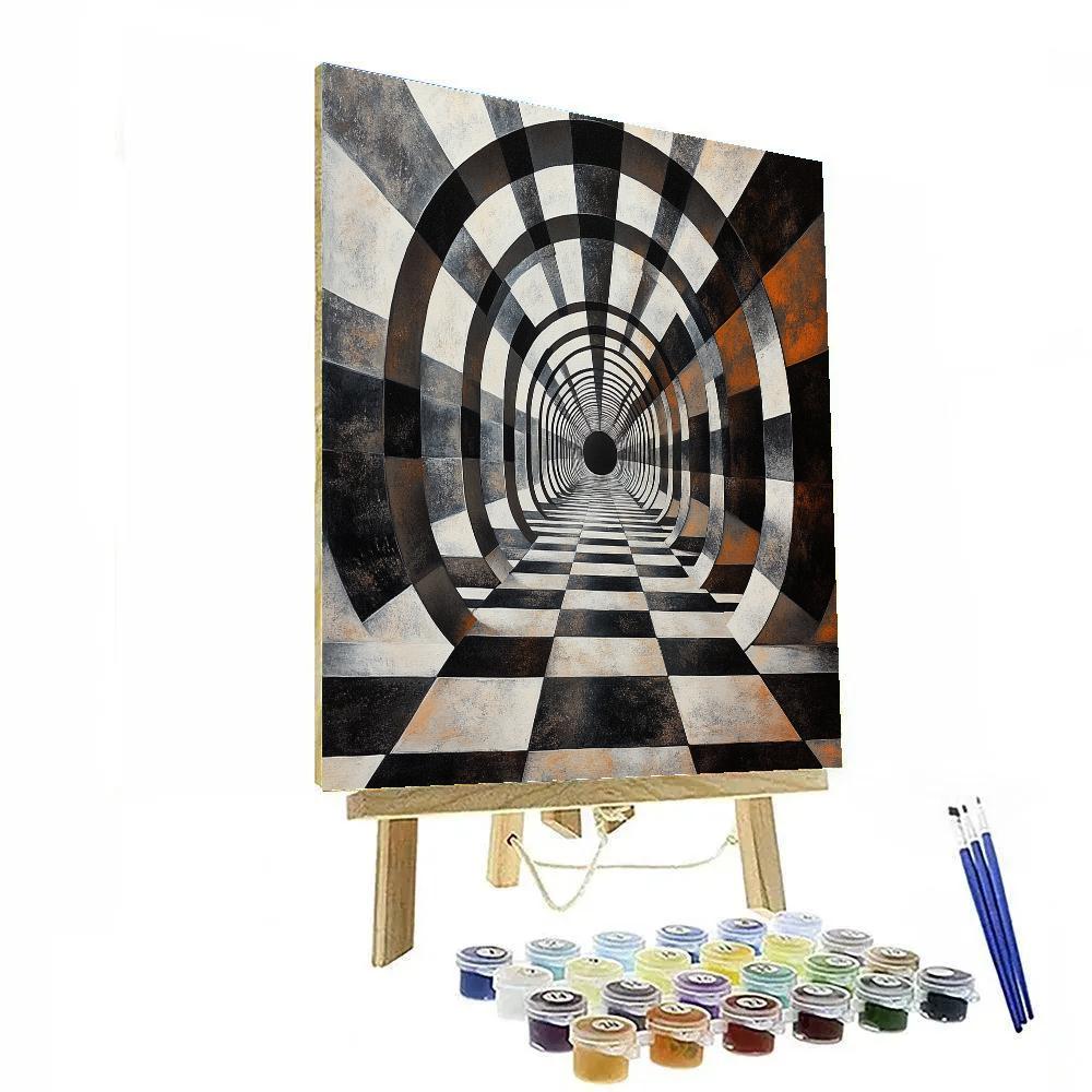 M.C. Escher Inspired Paradox Of Infinite Lattices DIY paint by numbers
