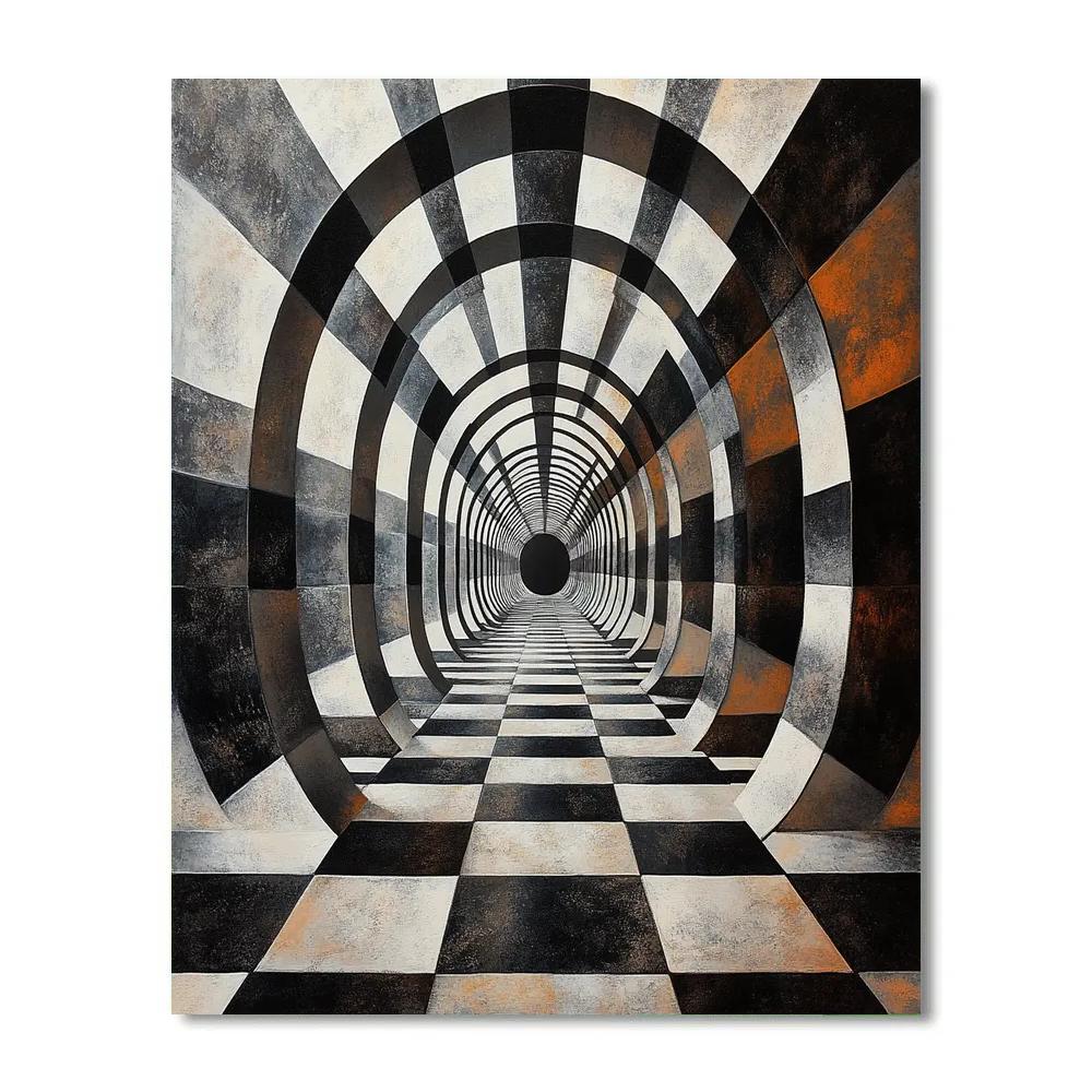 M.C. Escher Inspired Paradox Of Infinite Lattices DIY paint by numbers