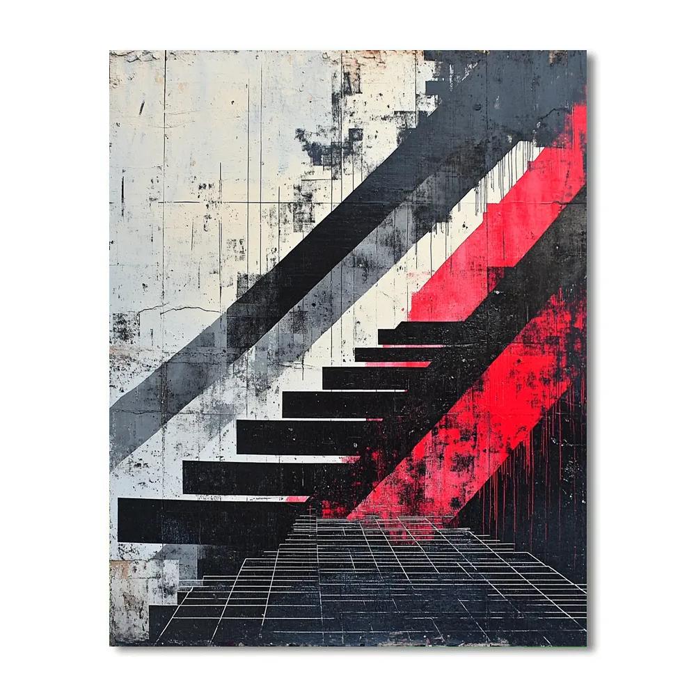 Banksy Inspired Borderless Aurora Protest Numbered painting kits