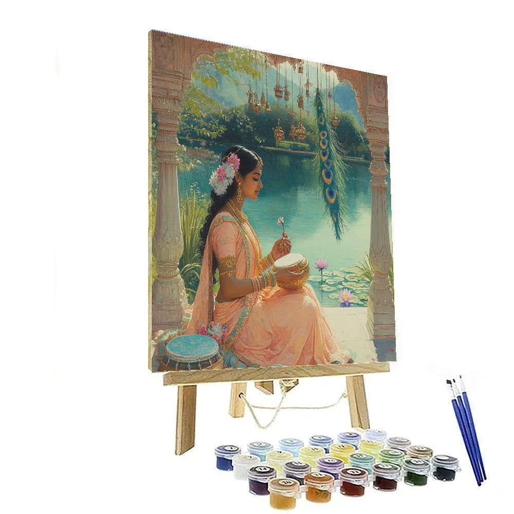 Garden Pavilion With Parvati And Sacred Music Paint by numbers kits