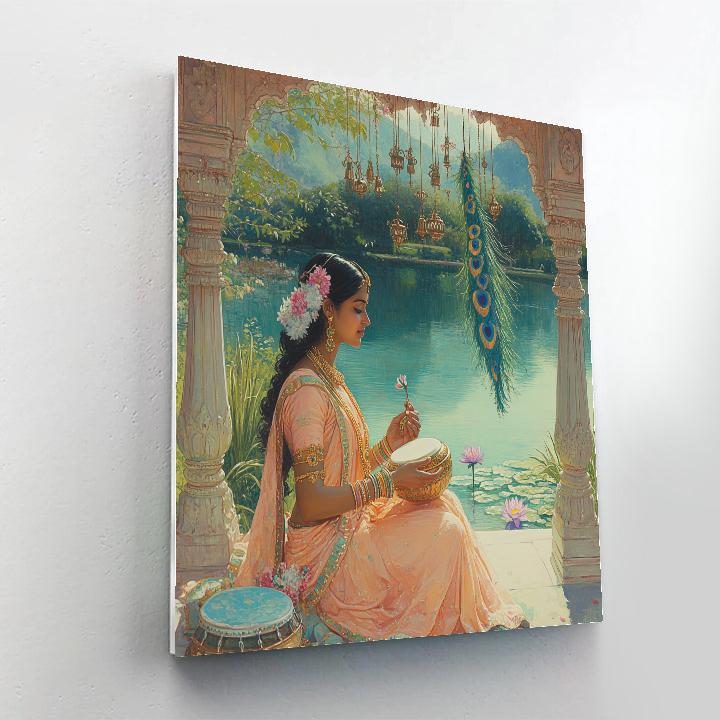 Garden Pavilion With Parvati And Sacred Music Paint by numbers kits