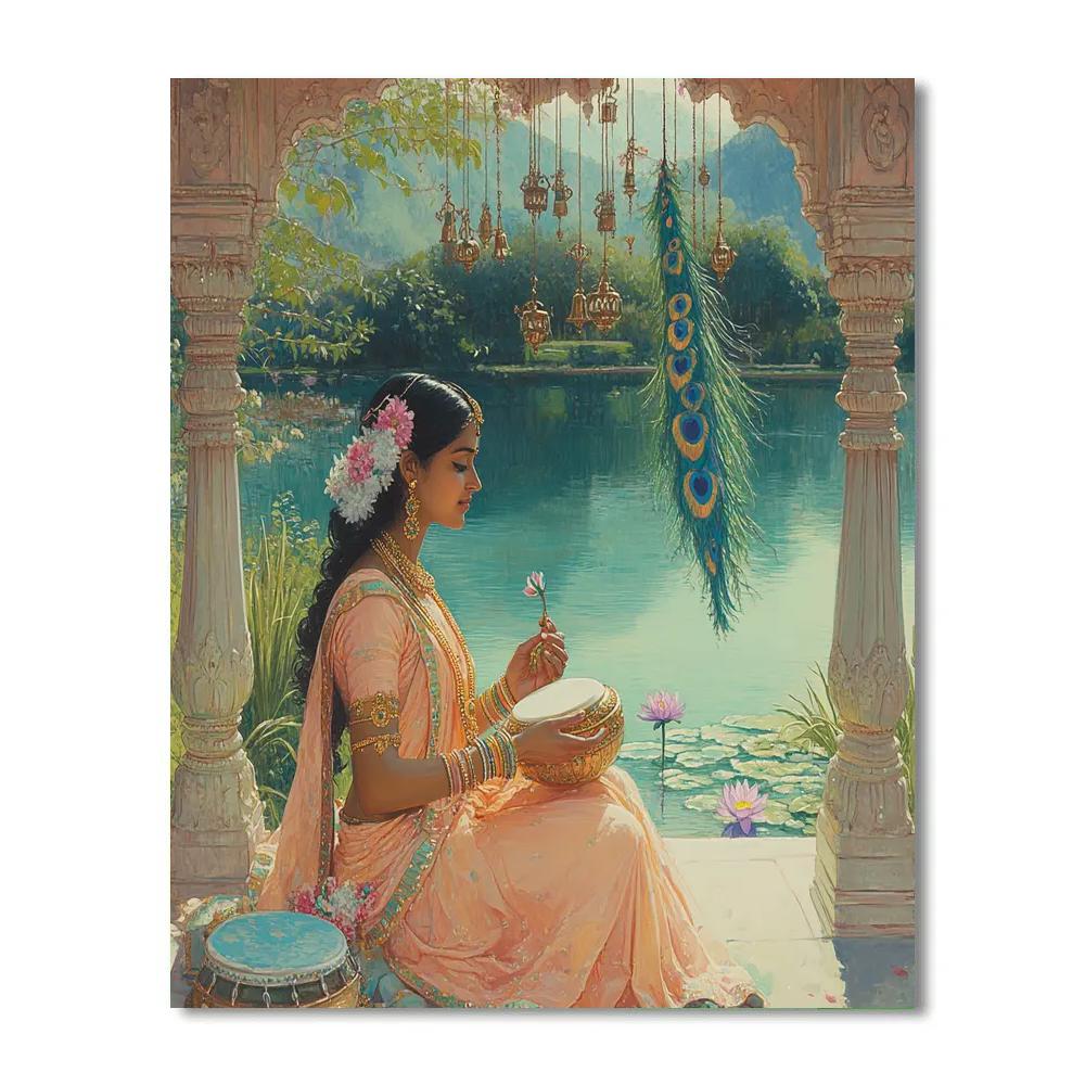 Garden Pavilion With Parvati And Sacred Music Paint by numbers kits