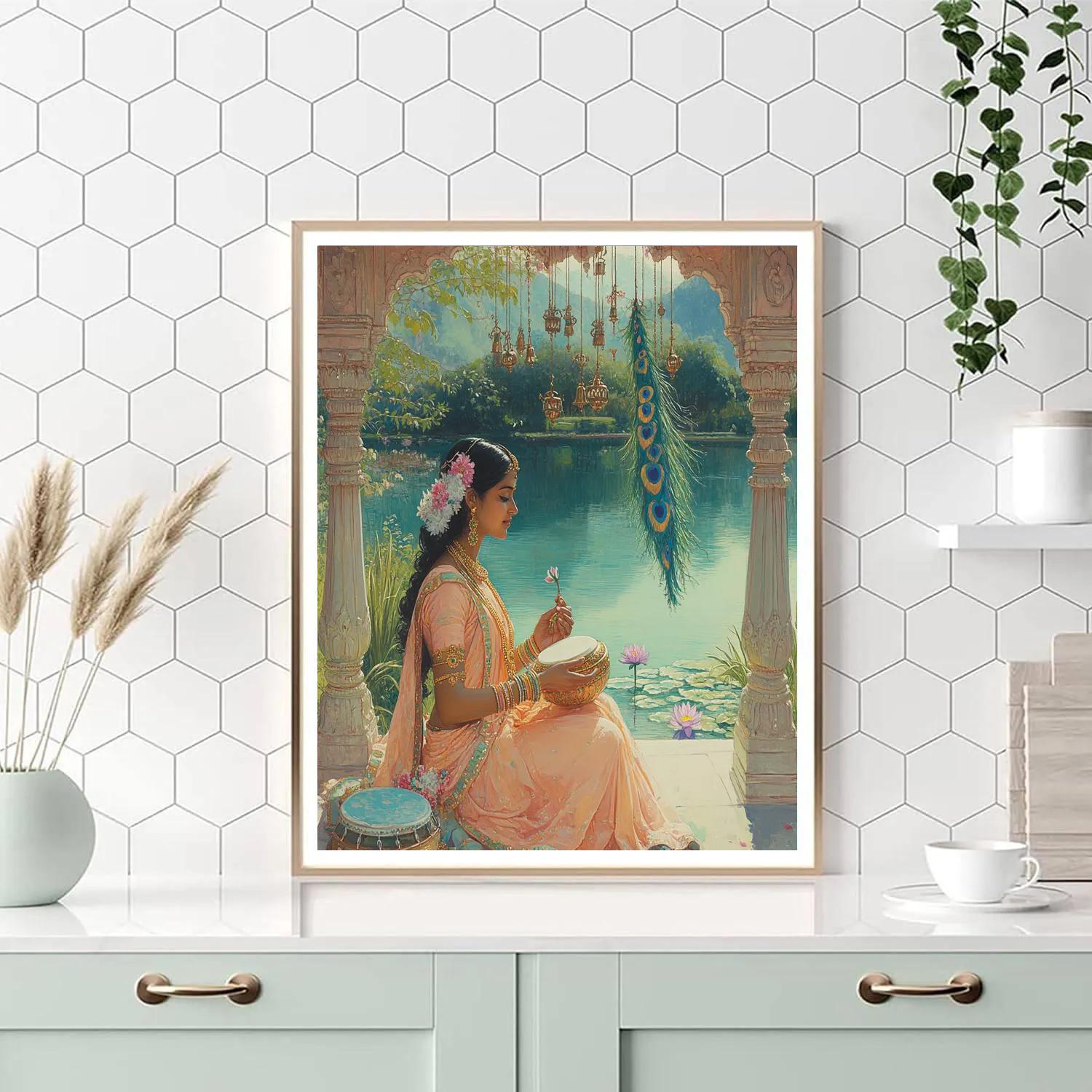 Garden Pavilion With Parvati And Sacred Music Paint by numbers kits