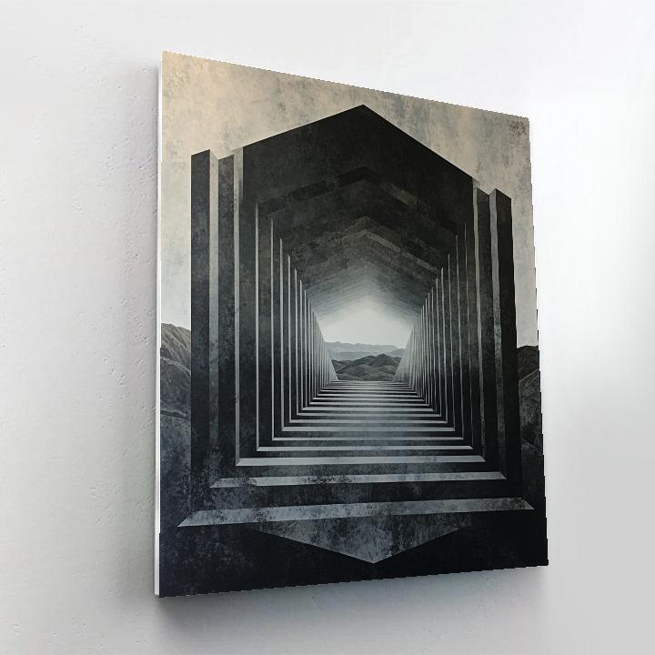 M.C. Escher Inspired Symmetry Of Recursive Horizons DIY paint by numbers