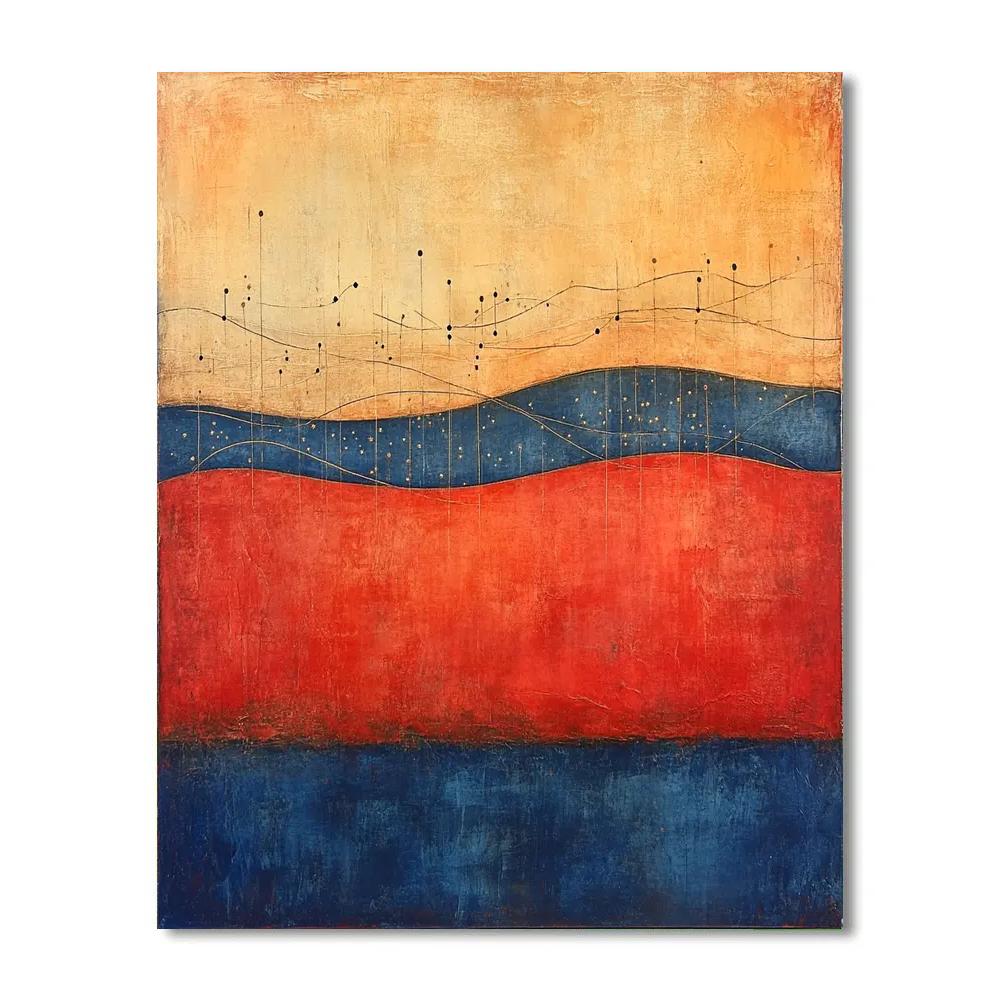 Paul Klee Inspired Nebular Solfege Paint by numbers art