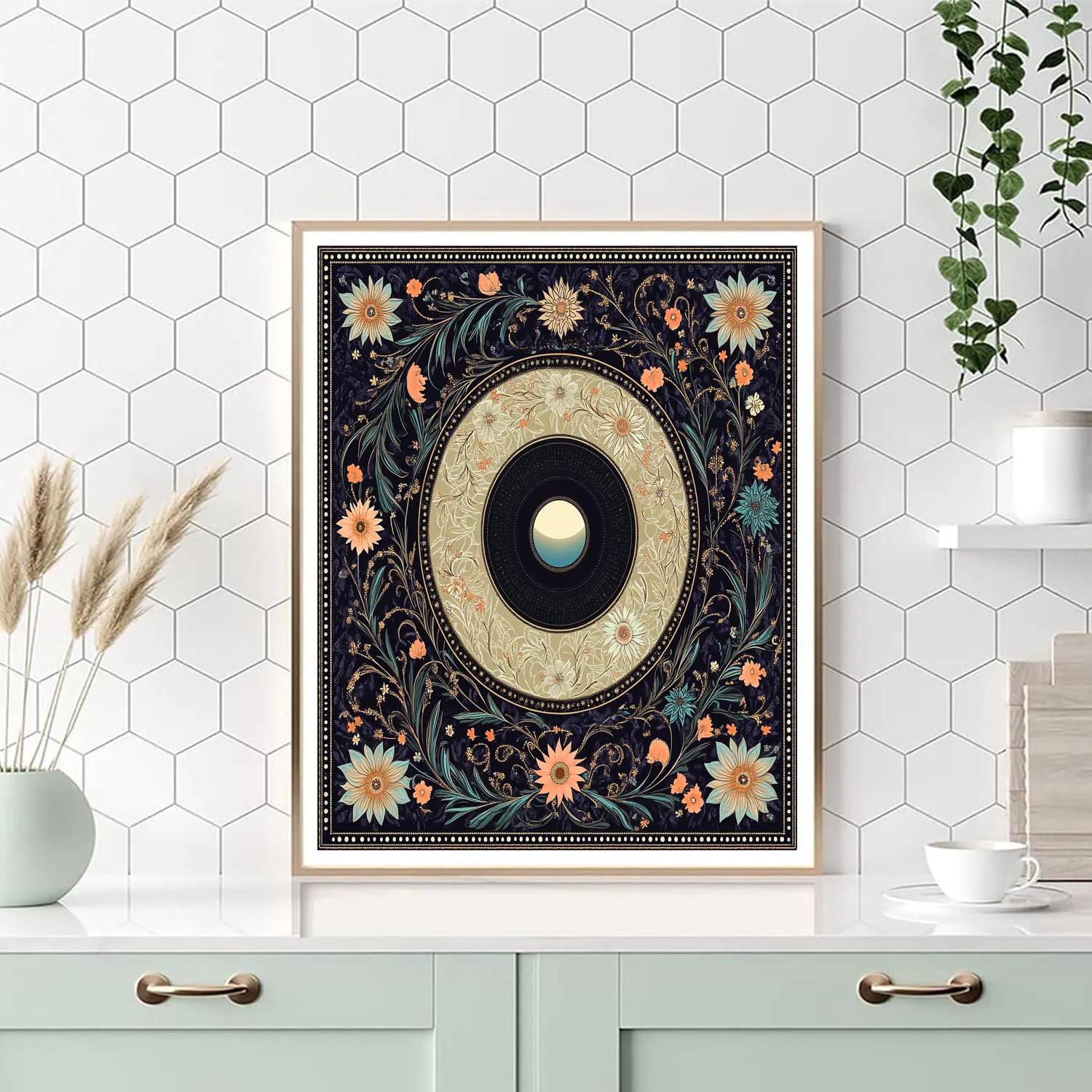 Alphonse Mucha Inspired Eclipse Of The Four Harmonies Number painting