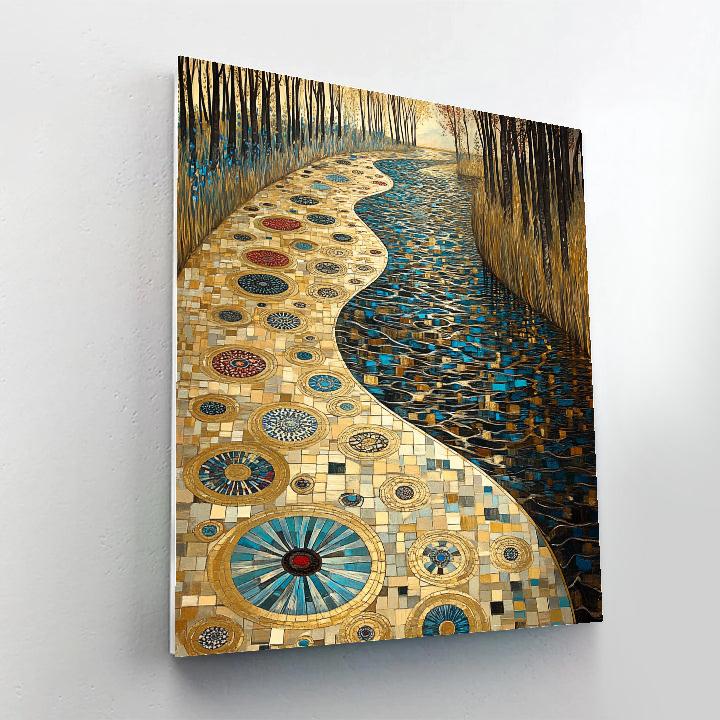 Gustav Klimt Inspired Opaline River Of Constellations painting number kit