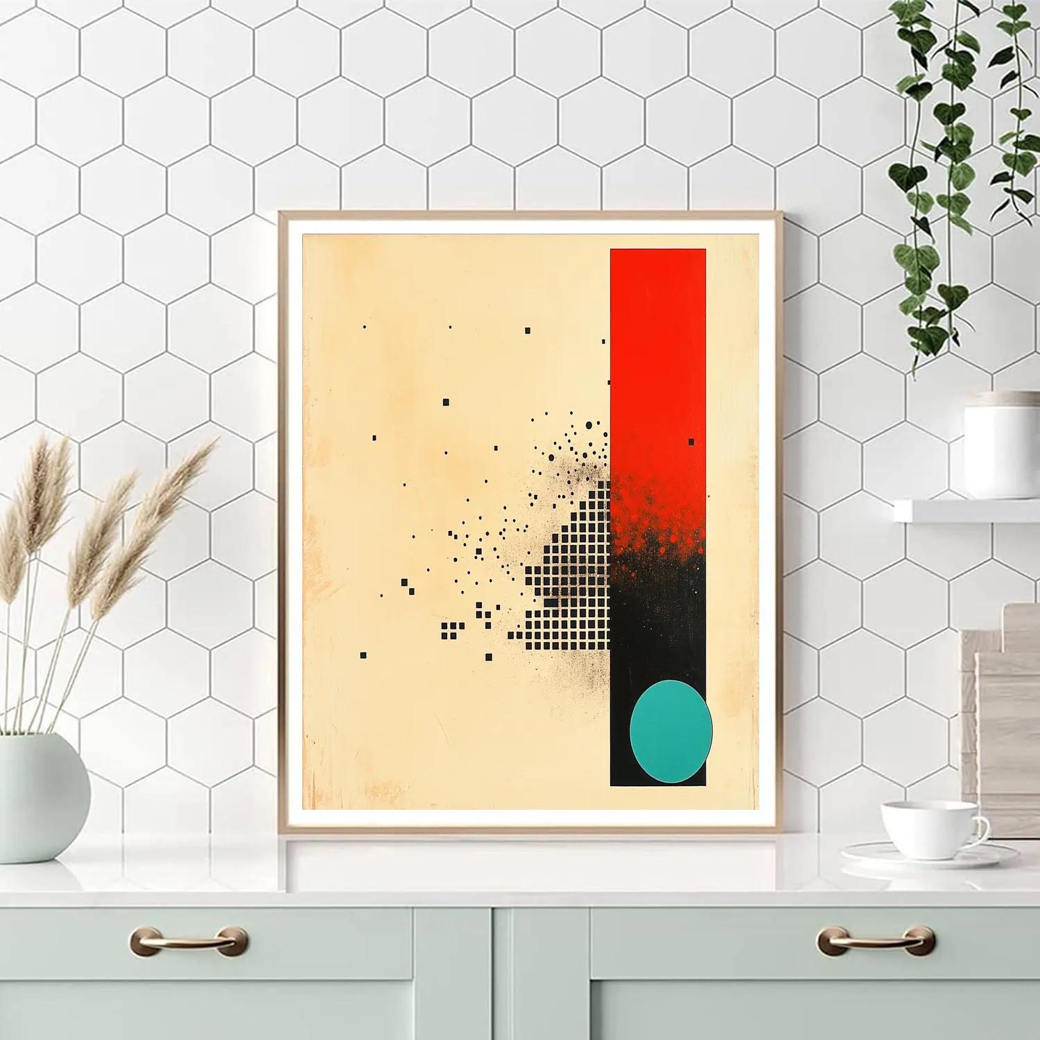 Kazimir Malevich Inspired Cosmic Background Radiation Grid Numbered painting kits