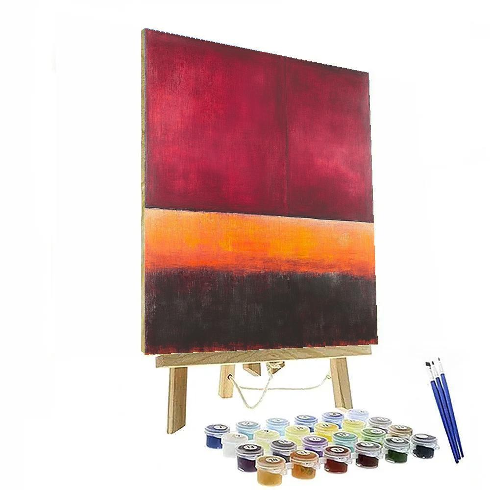 Mark Rothko Inspired Crimson Time Dilation Fields paint by numbers
