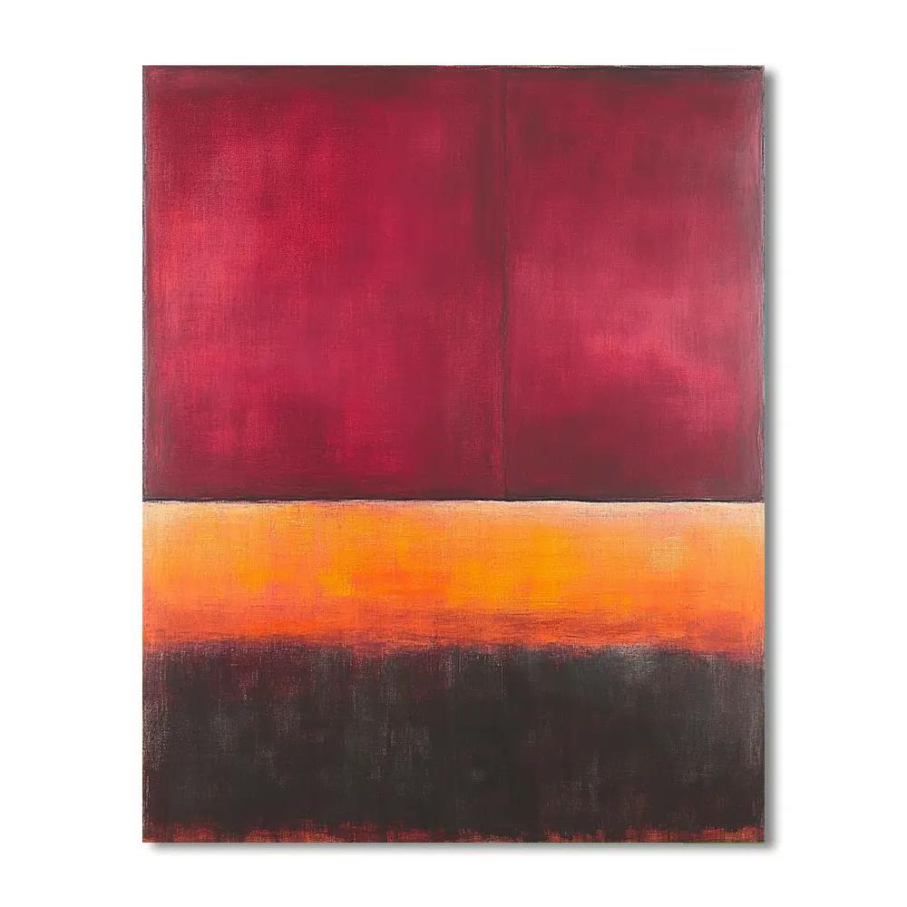 Mark Rothko Inspired Crimson Time Dilation Fields paint by numbers