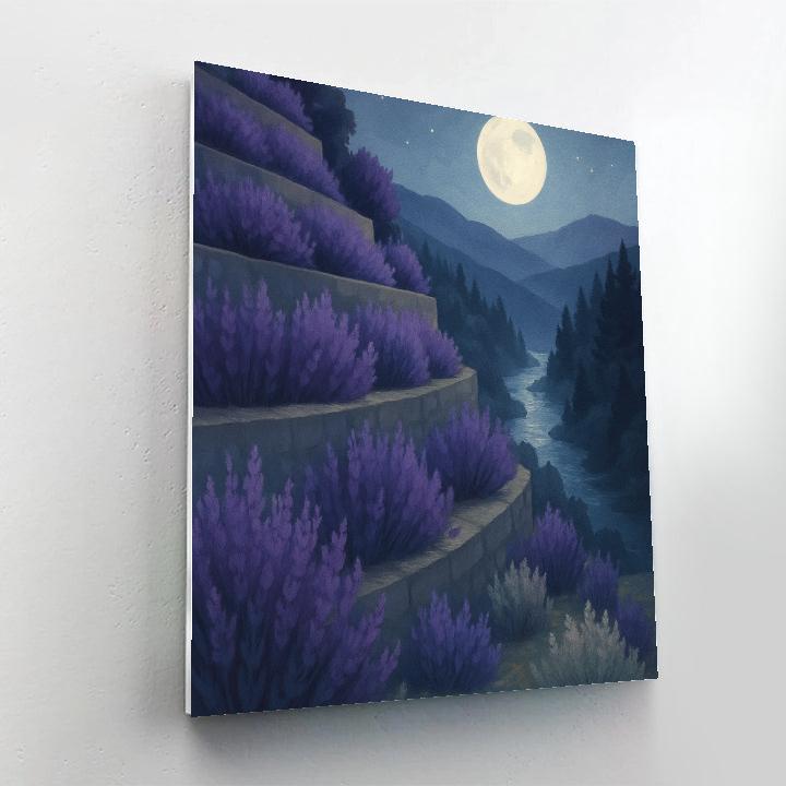 Moonlit Terraces Above The Lavender Gorge Paint by numbers art