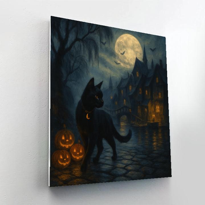Lanterns Along The Whispering Cobblestone Hollow Paint by numbers kits
