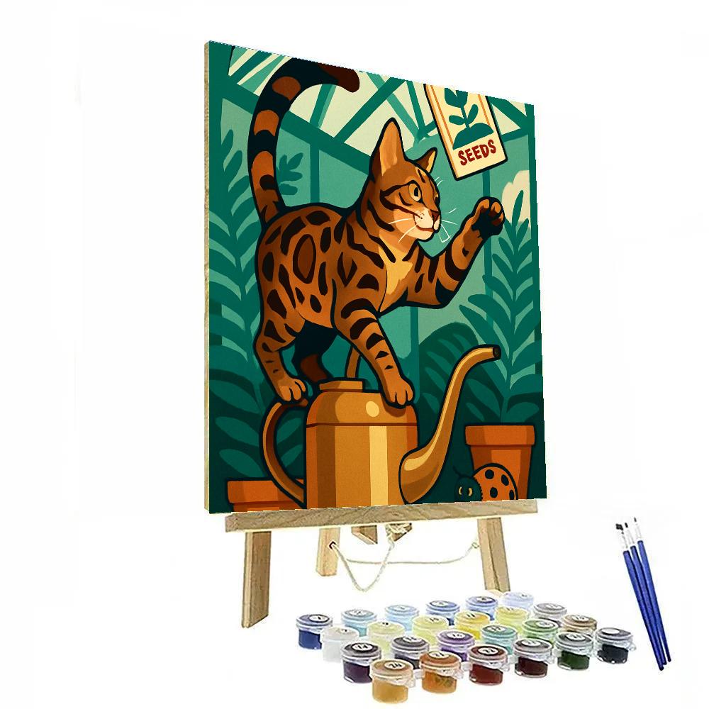 Clockwork Greenhouse Cat Adventure Painting by numbers kit
