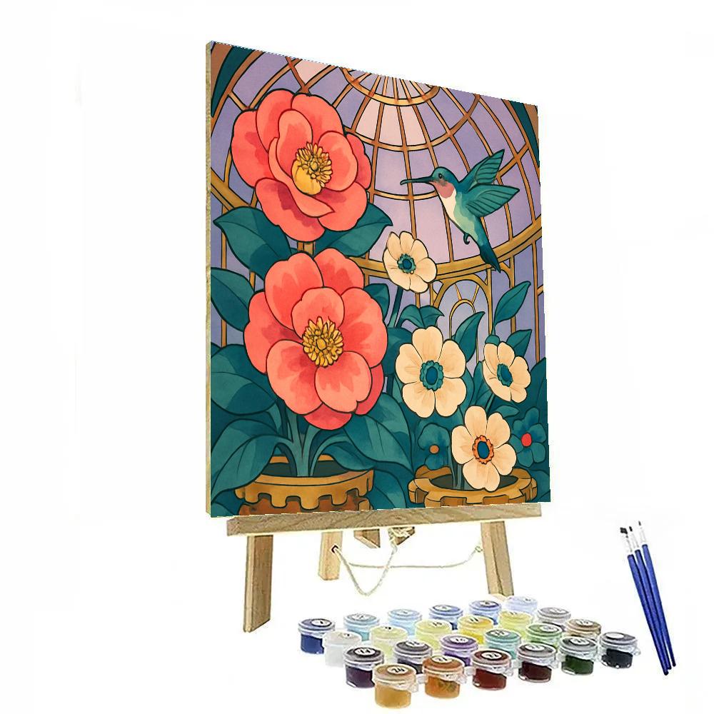 Clockwork Conservatory Flowers painting number kit