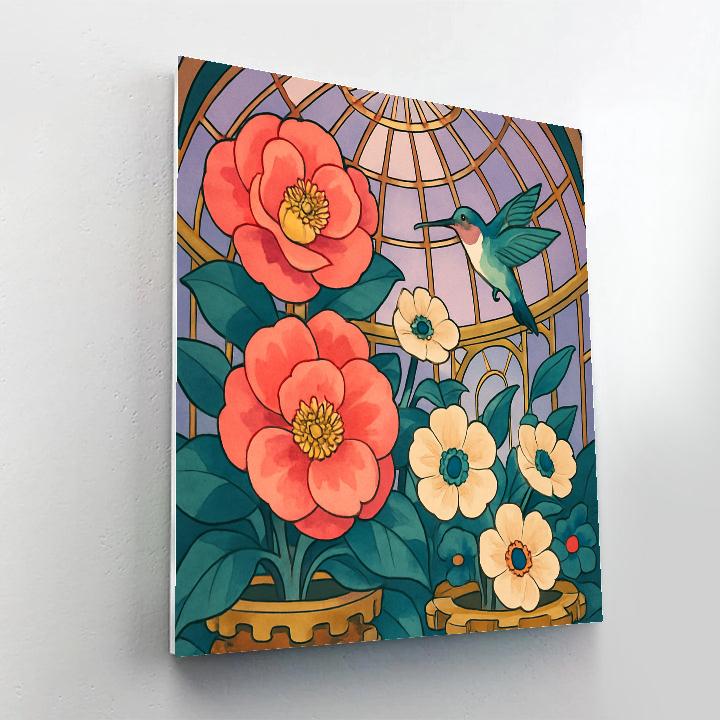 Clockwork Conservatory Flowers painting number kit