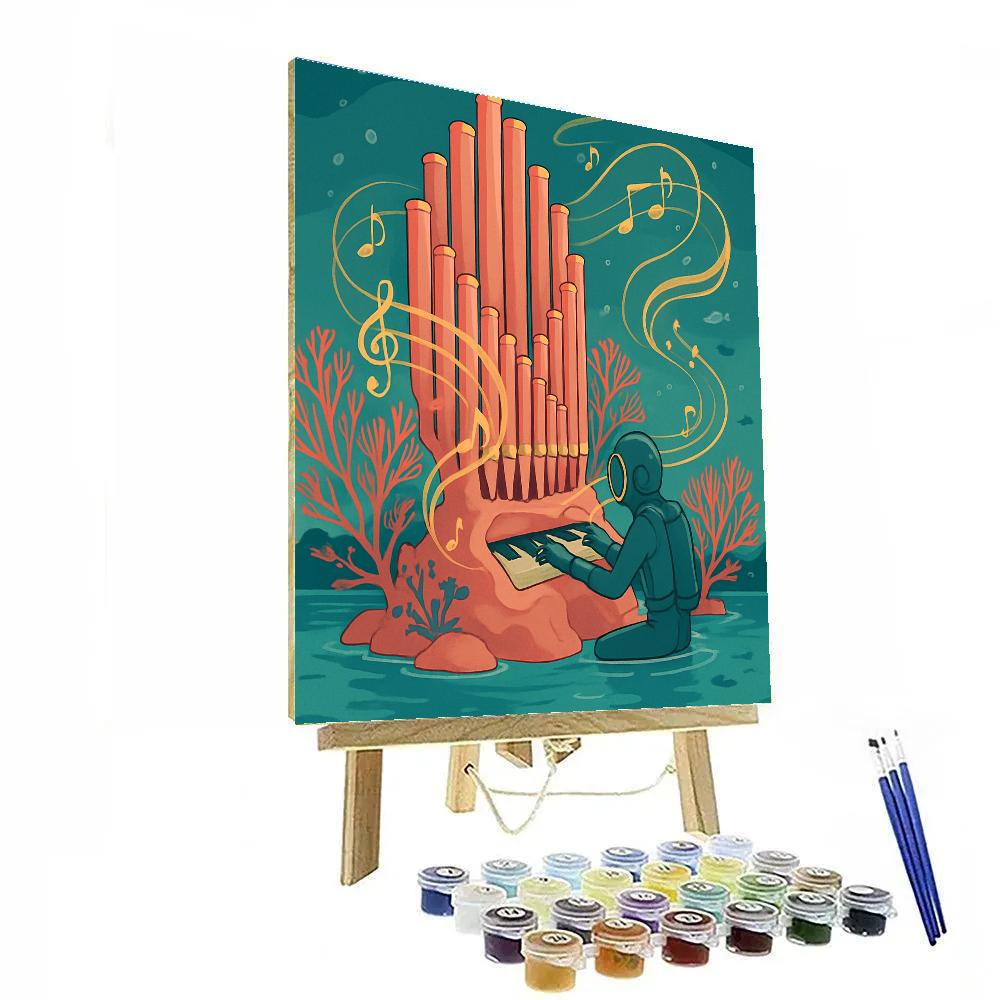 Coral Pipe Organ With Music Tides paint by color