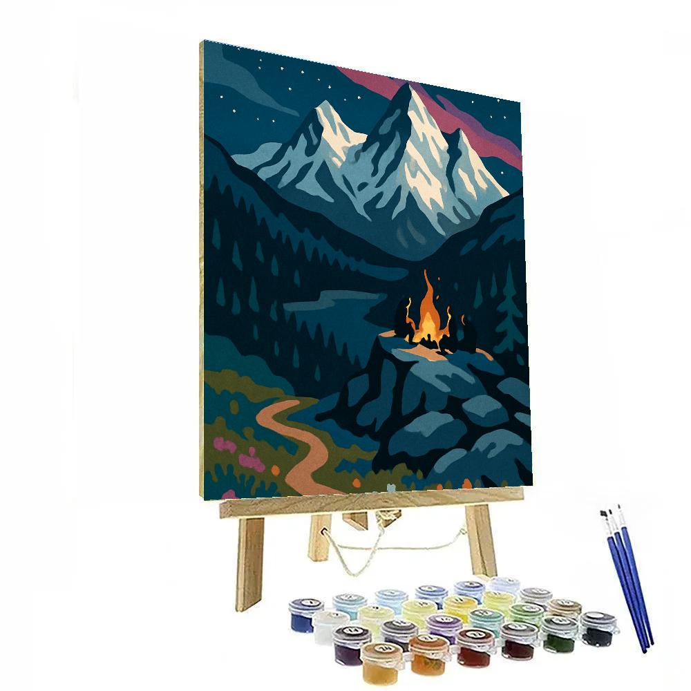 Mountain Signal Fire Lookout Numbered painting kits
