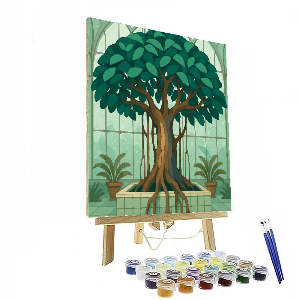 Glasshouse Canopy Tree Study Paint by numbers art