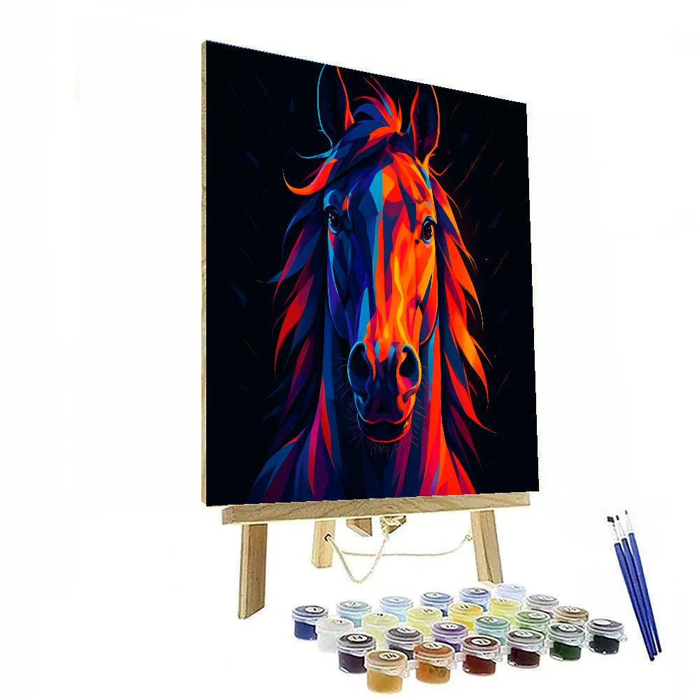 Prismatic Thunder Stallion Painting by numbers kit