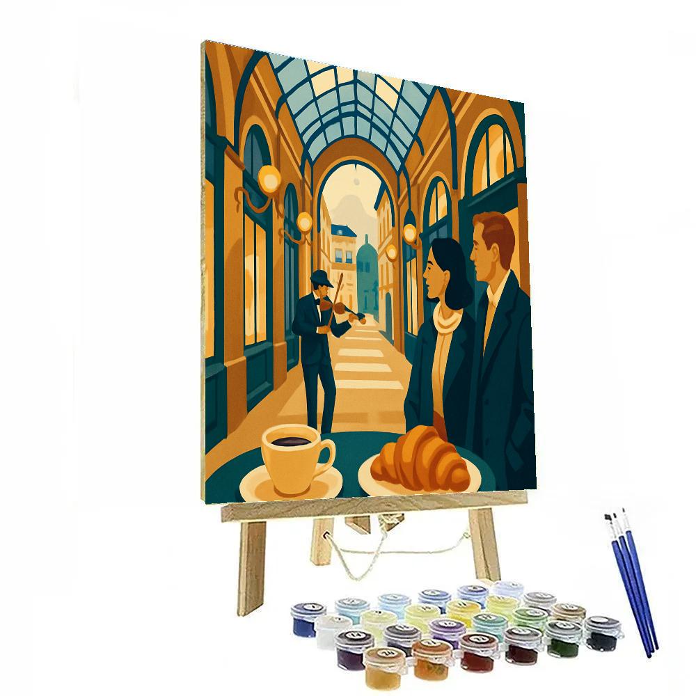 Passageway Sketches With Paris Evening Glow painting number kit