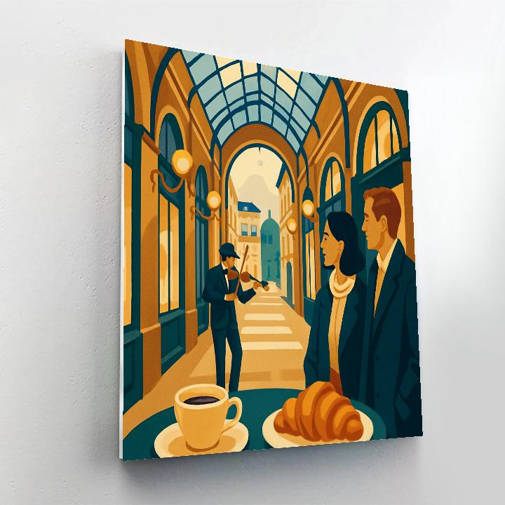 Passageway Sketches With Paris Evening Glow painting number kit