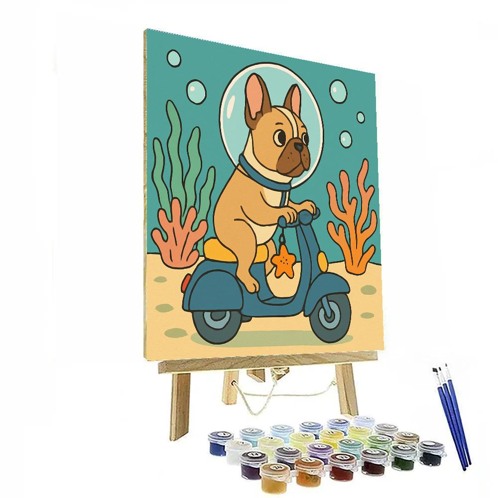 Glass Reef With Dog Explorer Painting by numbers kit