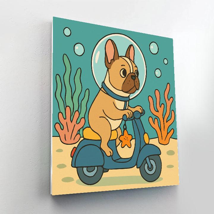 Glass Reef With Dog Explorer Painting by numbers kit