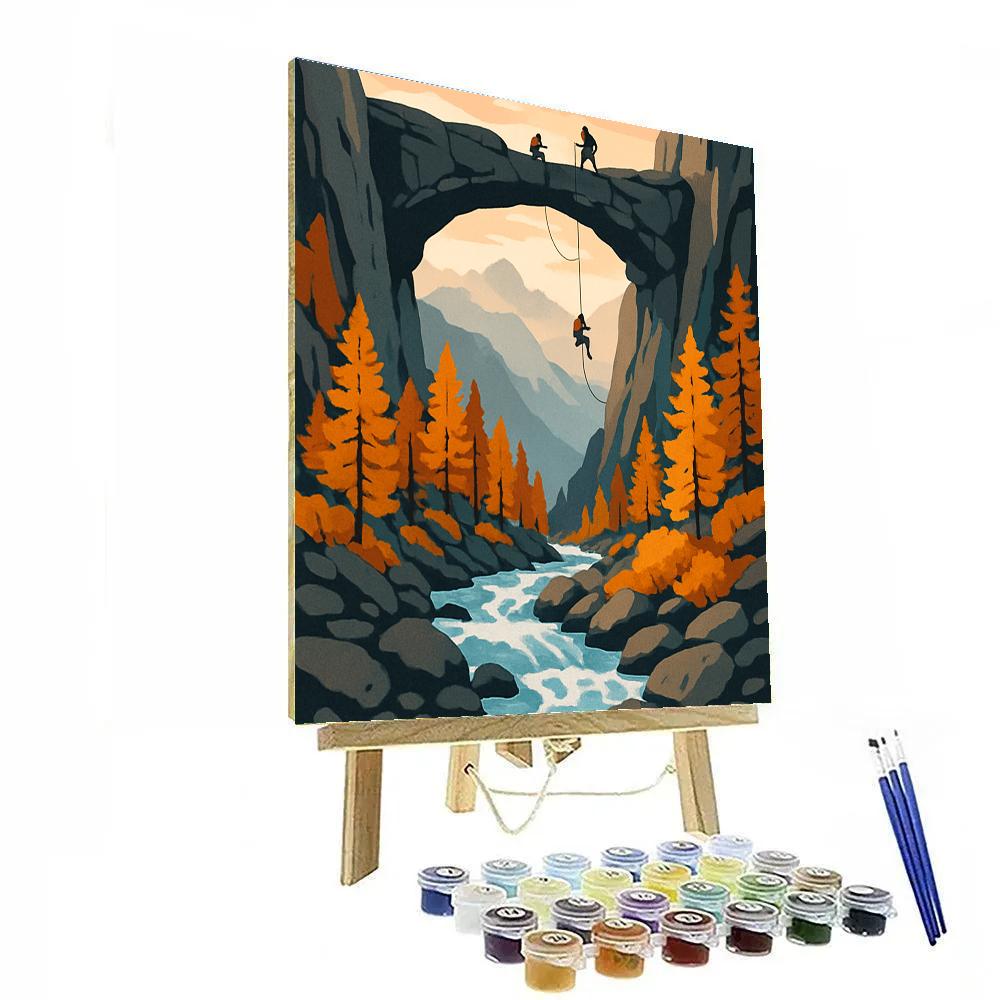 Skybridge Mountain Crafted Pass Painting by numbers kit