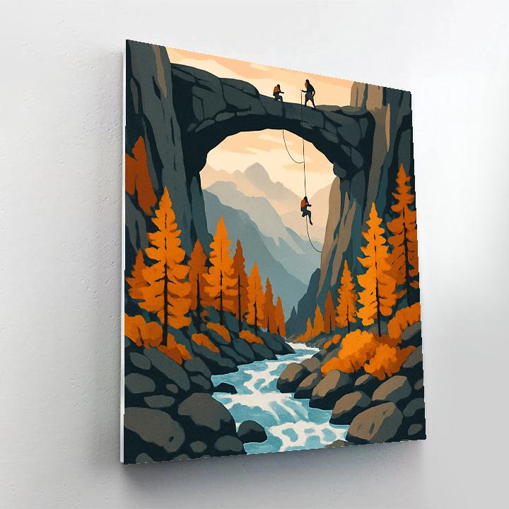 Skybridge Mountain Crafted Pass Painting by numbers kit