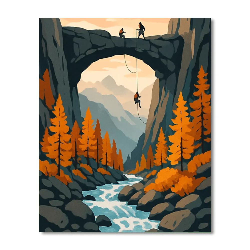 Skybridge Mountain Crafted Pass Painting by numbers kit