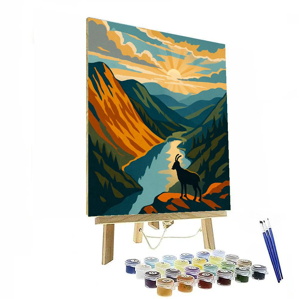 Glassy Ridge Landscape Horizon Numbered painting kits