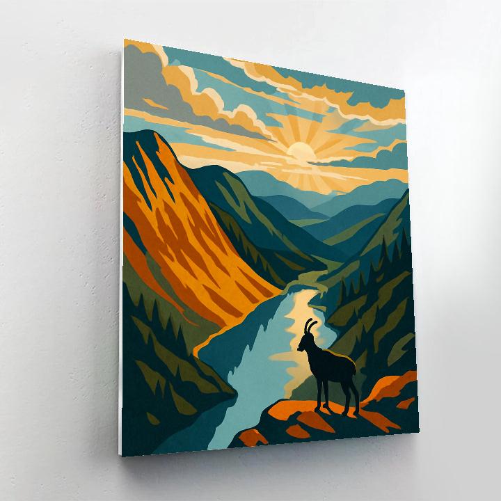 Glassy Ridge Landscape Horizon Numbered painting kits