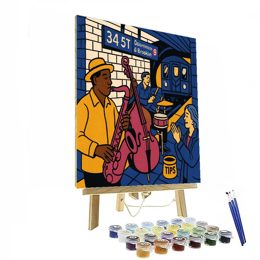 Subway Musicians In New York Rhythm Paint by numbers art