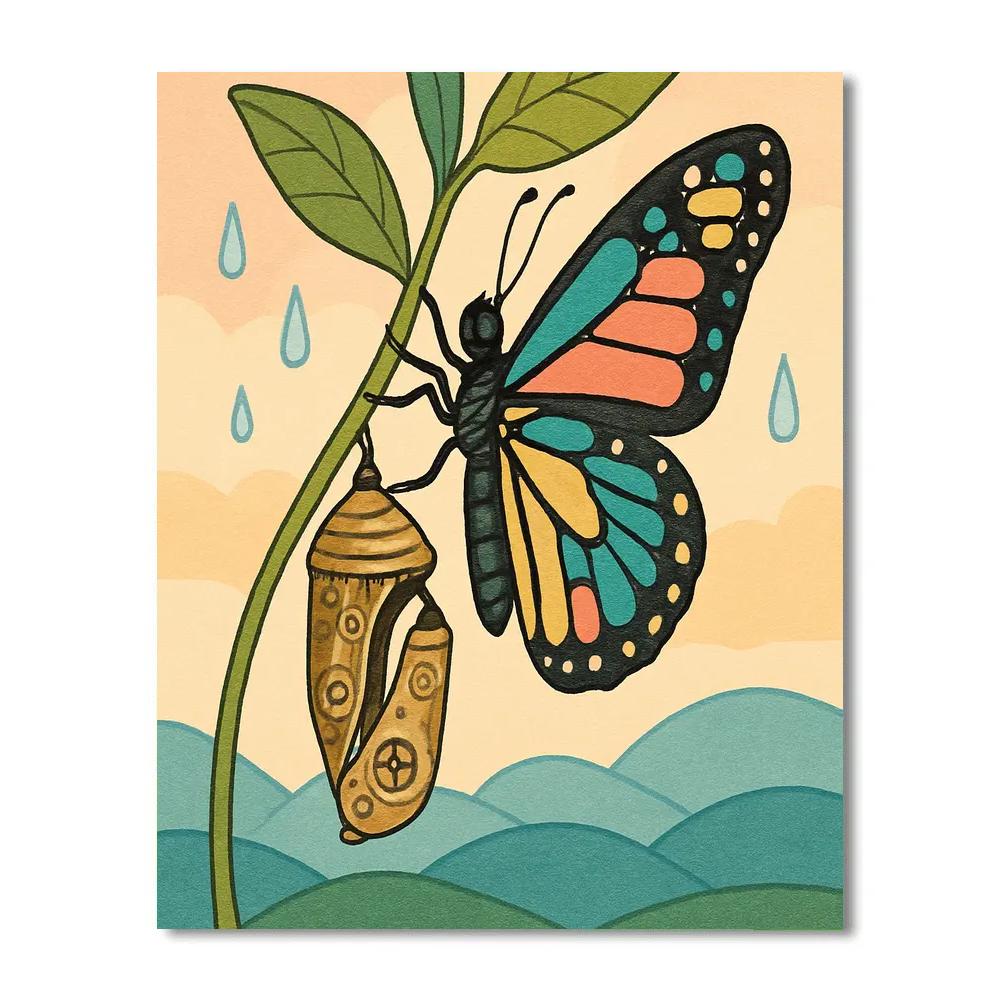 Clockwork Chrysalis Butterfly Paint by numbers kits