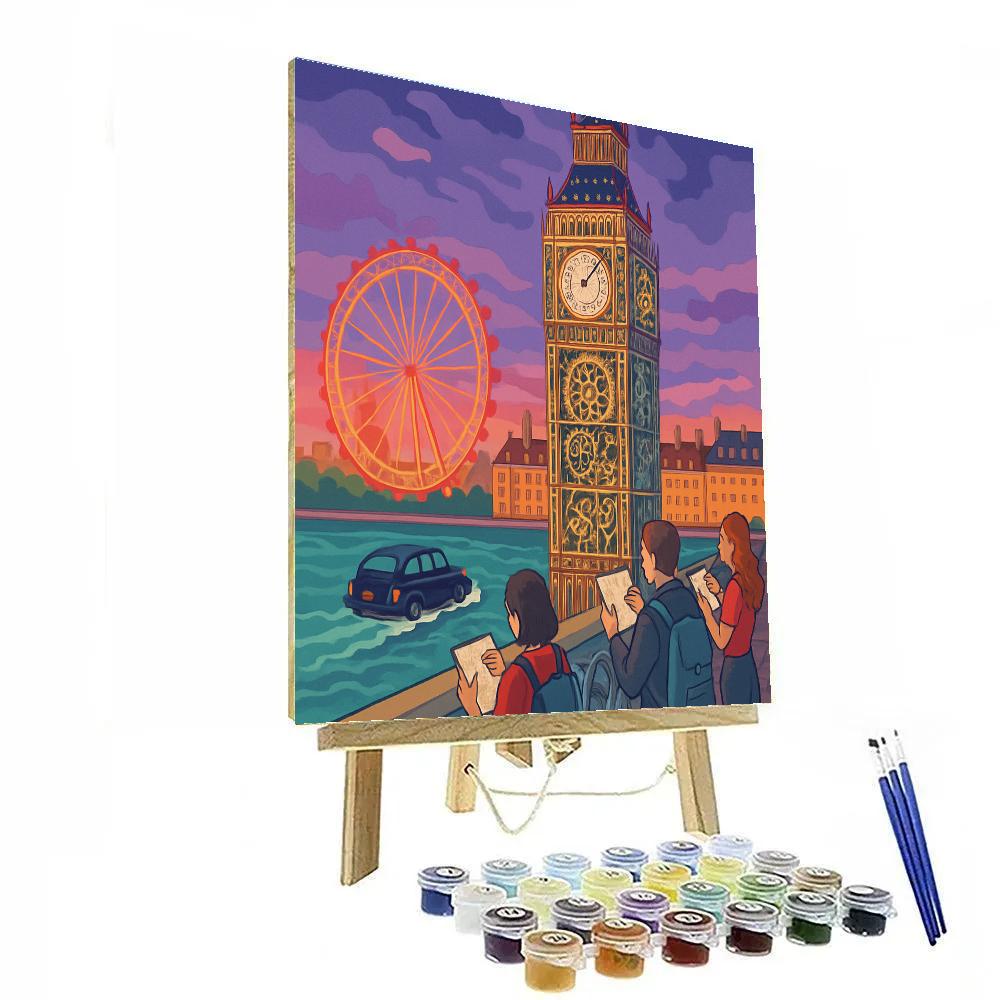 Clockwork Skyline In London Number painting