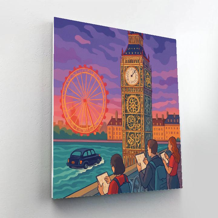 Clockwork Skyline In London Number painting