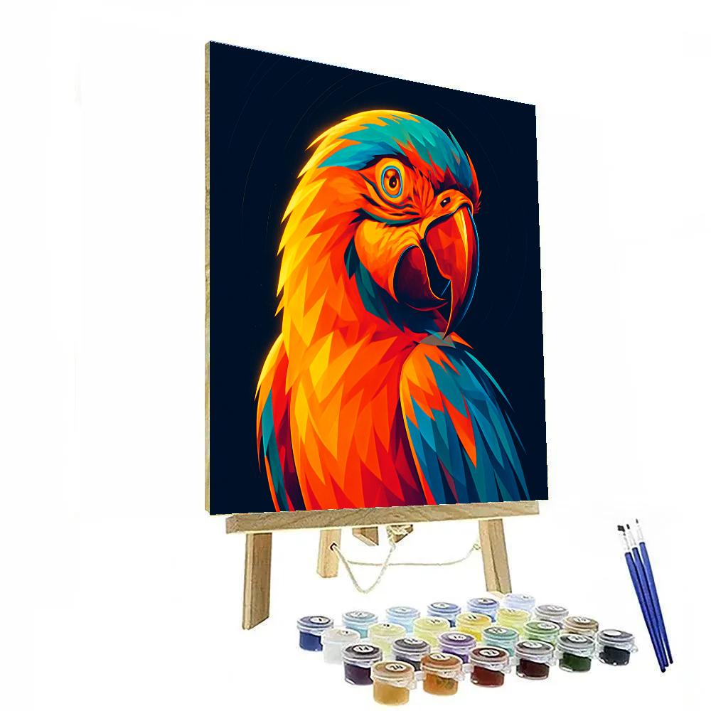 Solar Flare Macaw Gaze paint by color