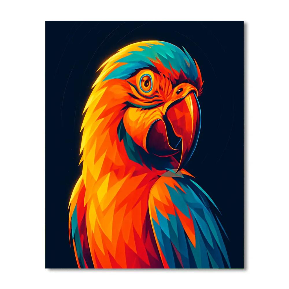 Solar Flare Macaw Gaze paint by color