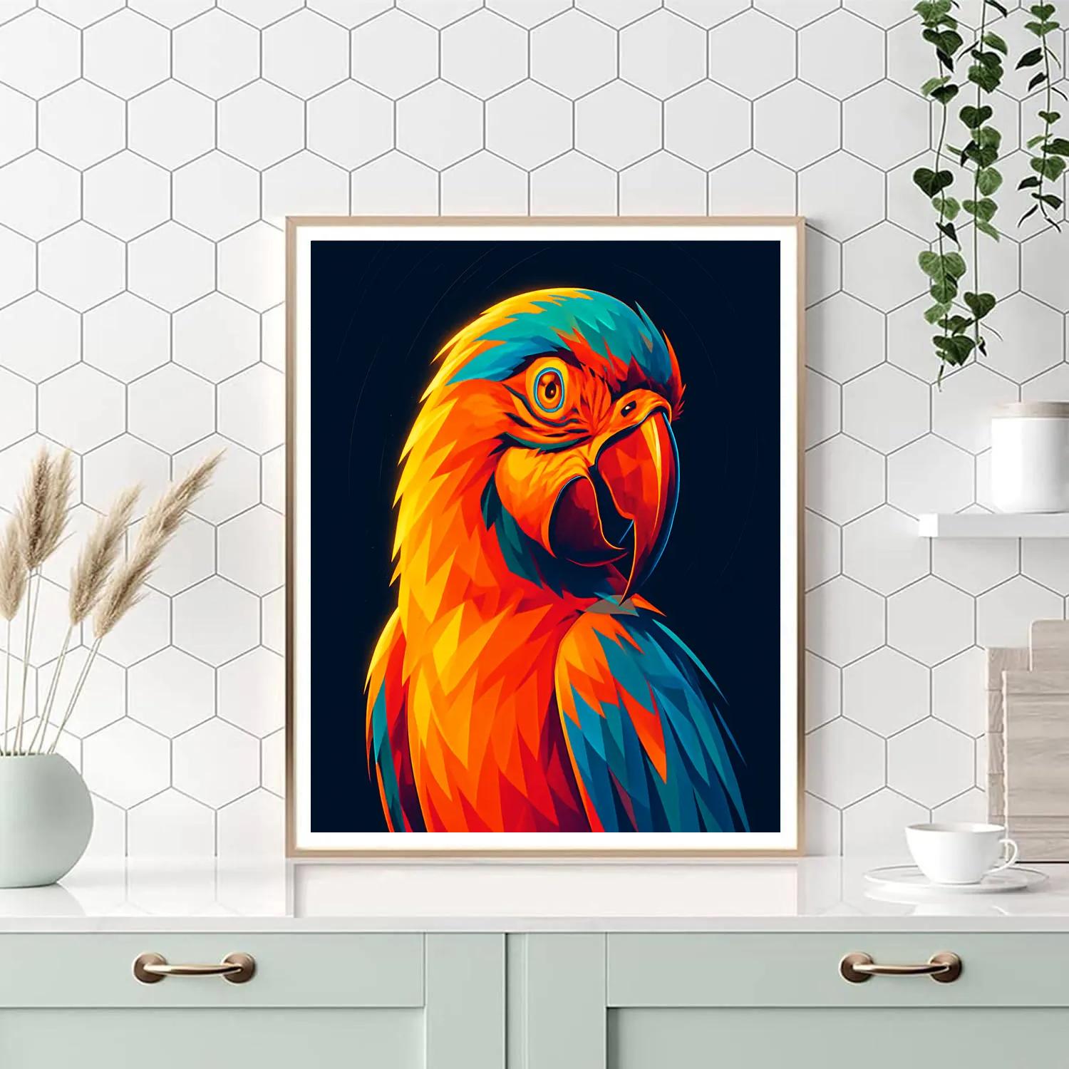 Solar Flare Macaw Gaze paint by color