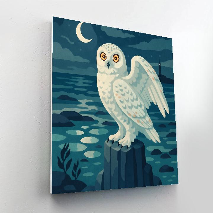 Tidepool Observatory Owl paint by color