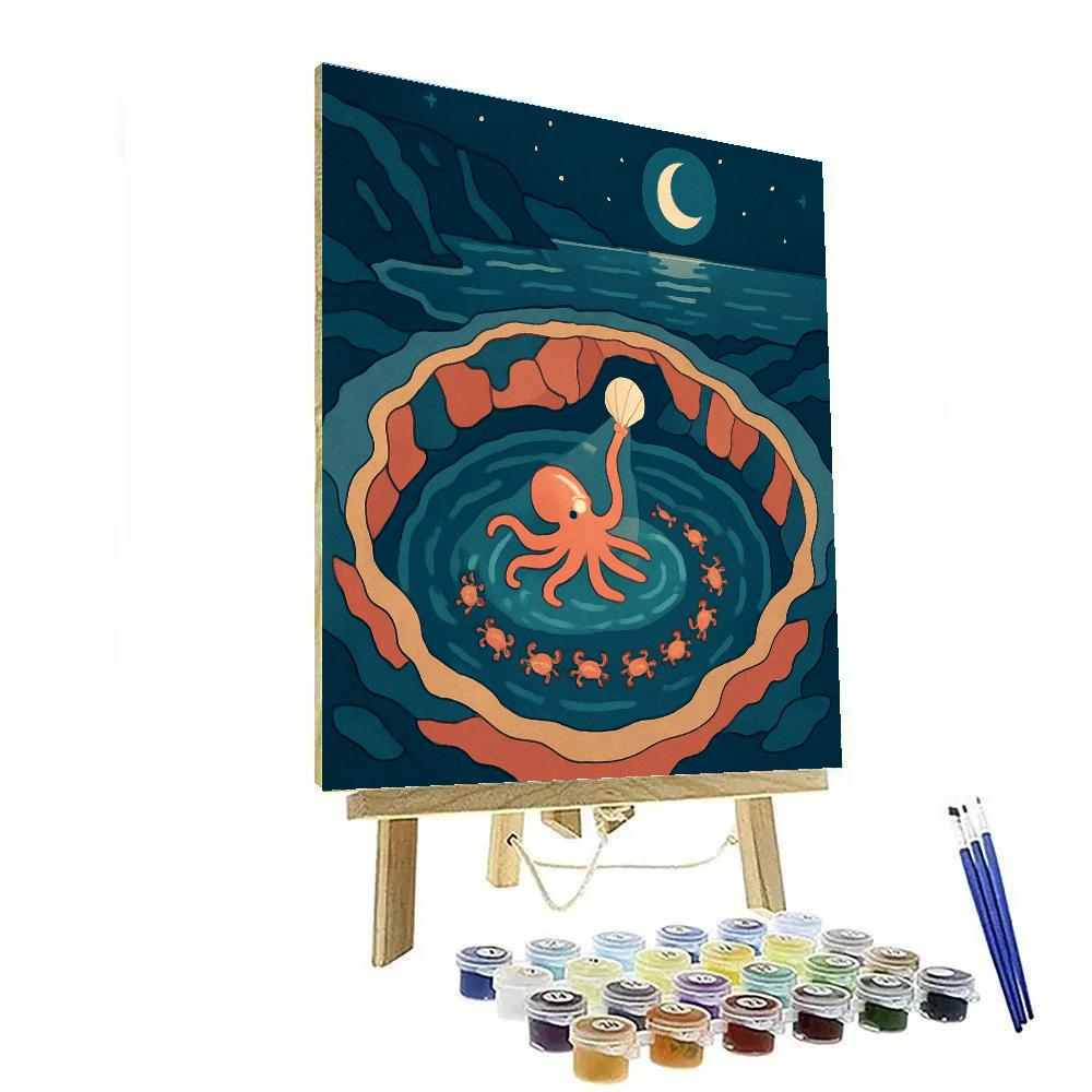 Tide Pool Theater At Dusk Ocean Numbered painting kits