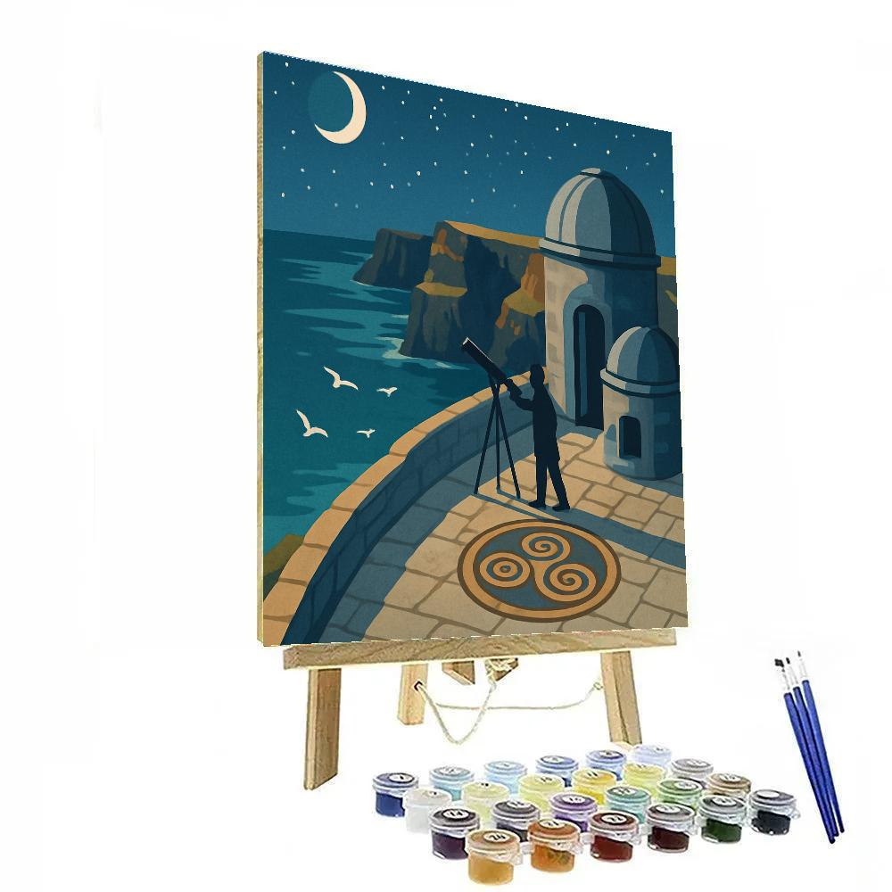 Cliffside Observatory In Ireland Painting by numbers kit