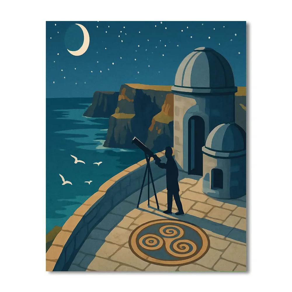 Cliffside Observatory In Ireland Painting by numbers kit