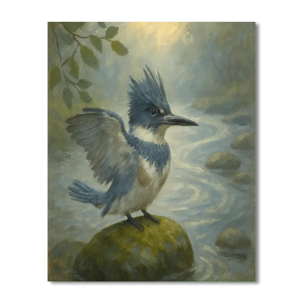 Misty Creek Kingfisher Pause paint by color