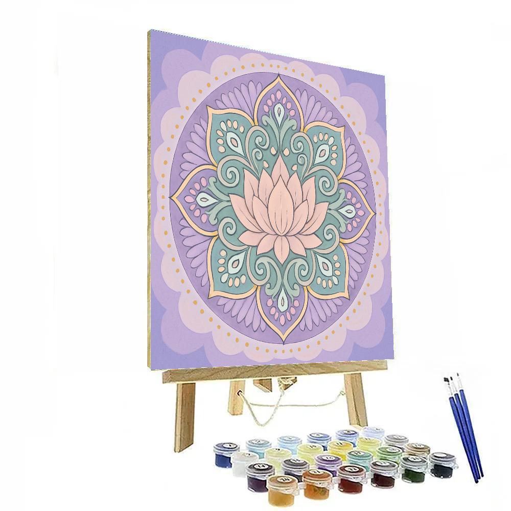 Lotus Garden In Mandala Harmony paint by numbers