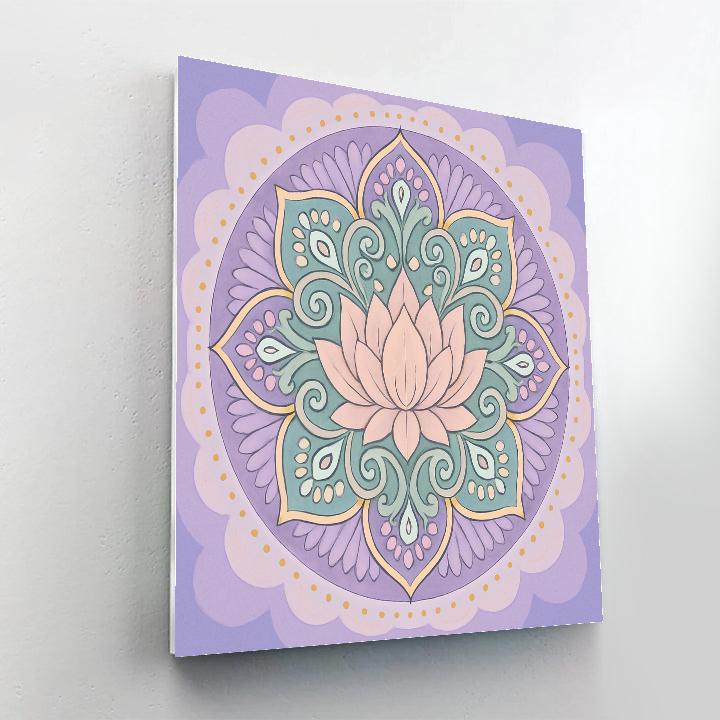 Lotus Garden In Mandala Harmony paint by numbers