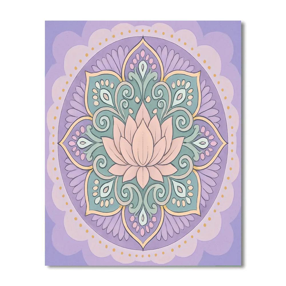 Lotus Garden In Mandala Harmony paint by numbers