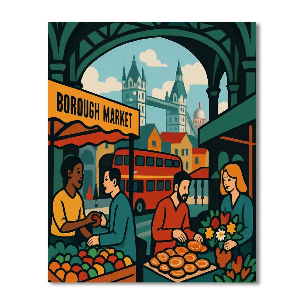 Skyline Mosaic, London Crafted DIY paint by numbers